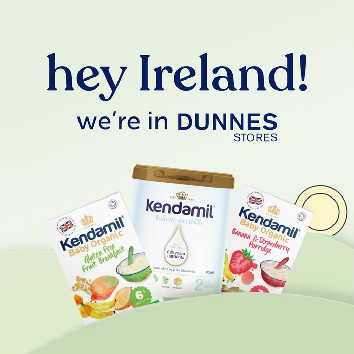 Kendamil baby milk and cereals now in Dunnes supermarkets in Ireland