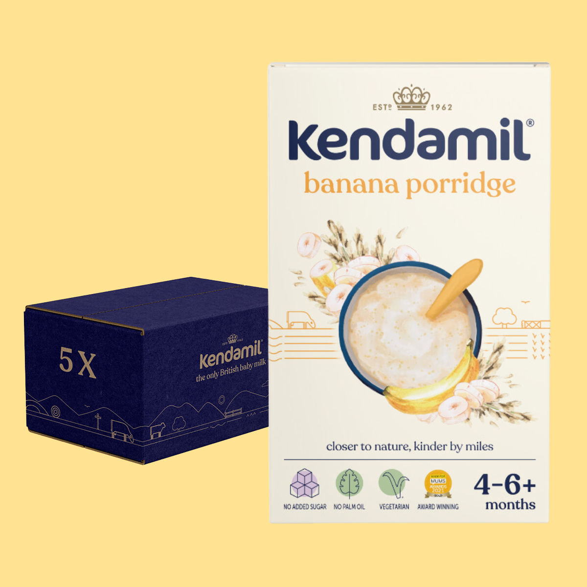 Confezione da 5 porridge per bambini alla banana (4+ mesi)